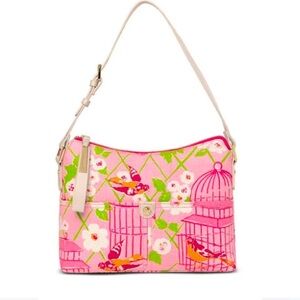 NWT Spartina 449 Wilson Dixie Hobo bag in Pink Floral Bird